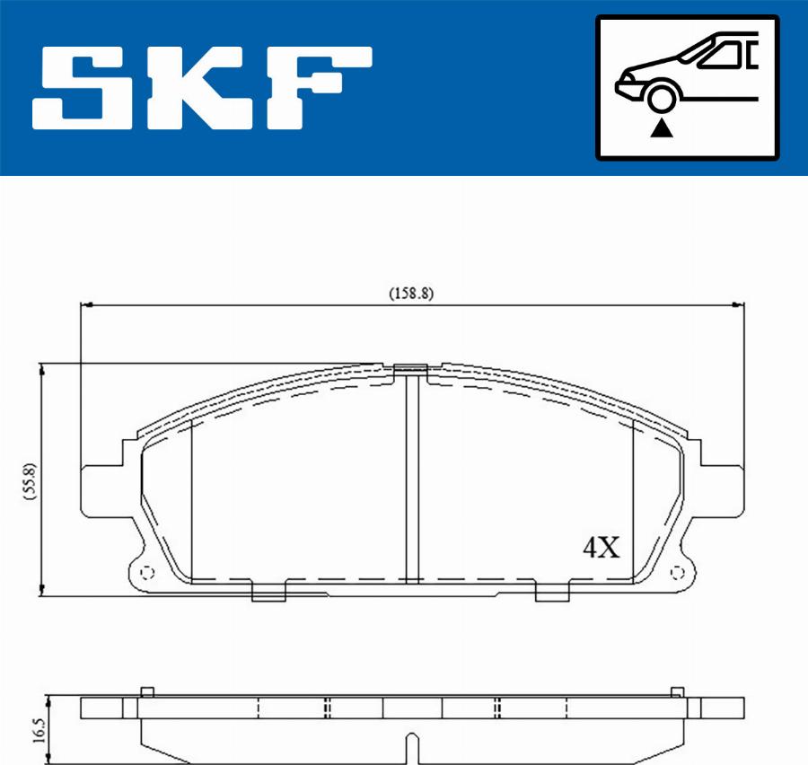 SKF VKBP 80296 - Bremžu uzliku kompl., Disku bremzes autodraugiem.lv