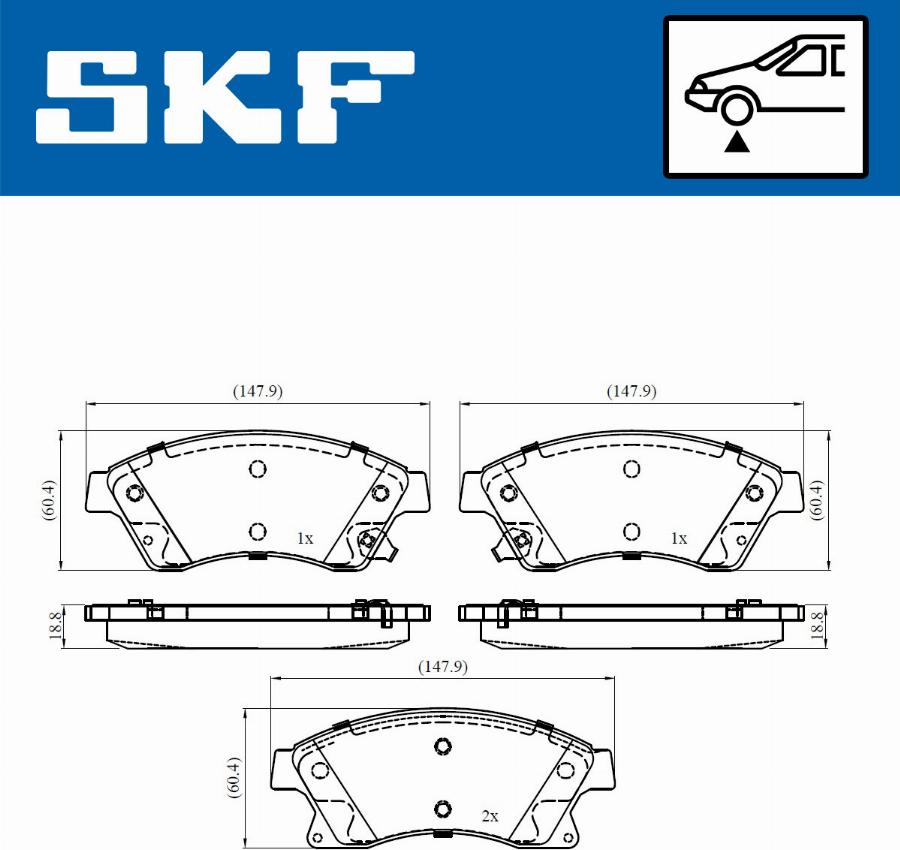 SKF VKBP 80245 A - Bremžu uzliku kompl., Disku bremzes autodraugiem.lv