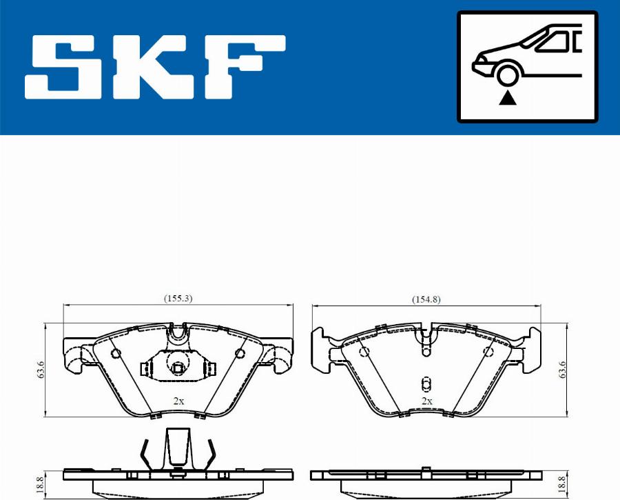 SKF VKBP 80246 - Bremžu uzliku kompl., Disku bremzes autodraugiem.lv