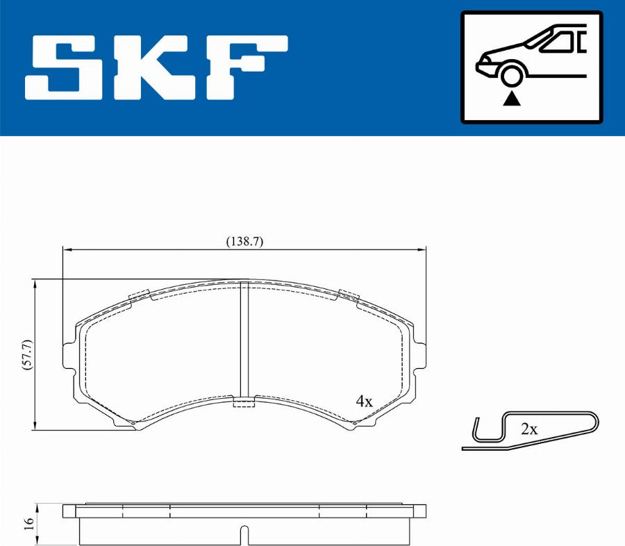SKF VKBP 80252 A - Bremžu uzliku kompl., Disku bremzes autodraugiem.lv