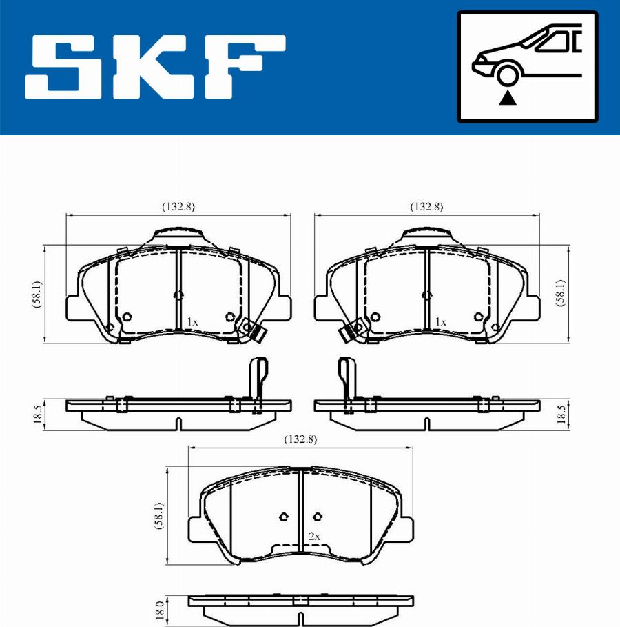 SKF VKBP 80268 A - Bremžu uzliku kompl., Disku bremzes autodraugiem.lv