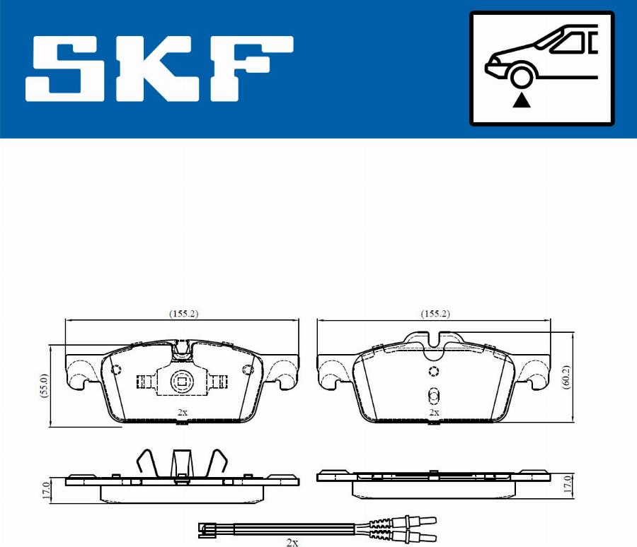 SKF VKBP 80207 E - Bremžu uzliku kompl., Disku bremzes autodraugiem.lv