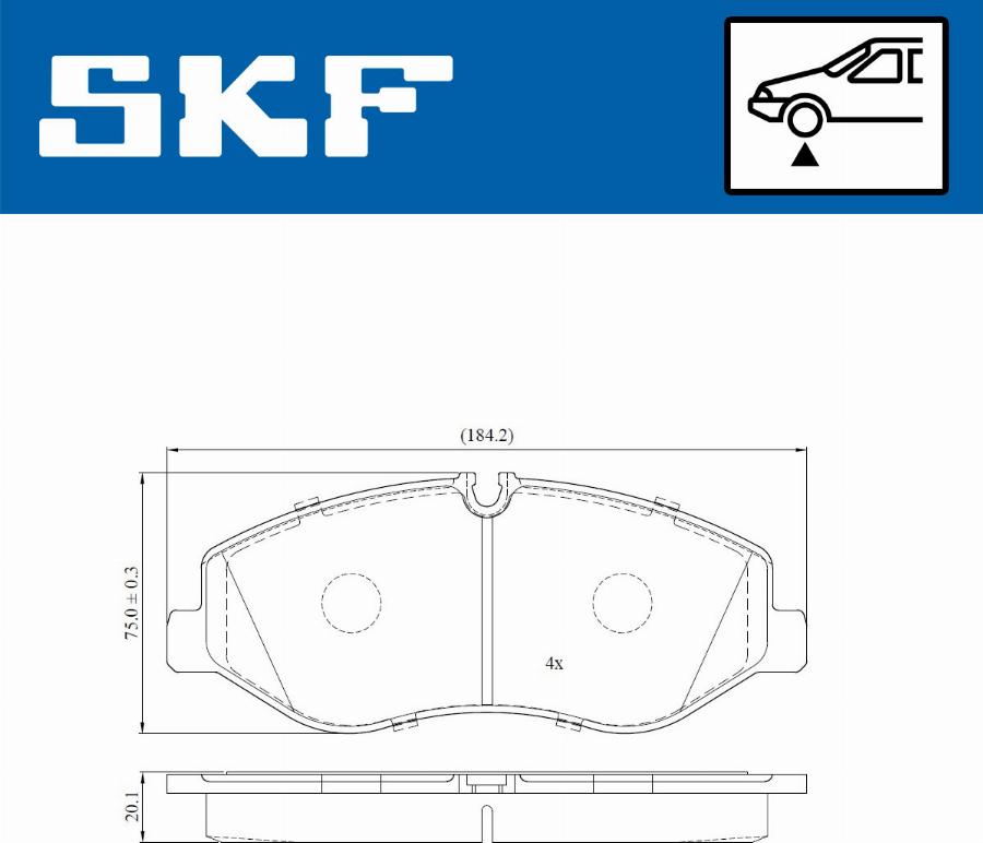 SKF VKBP 80213 - Bremžu uzliku kompl., Disku bremzes autodraugiem.lv