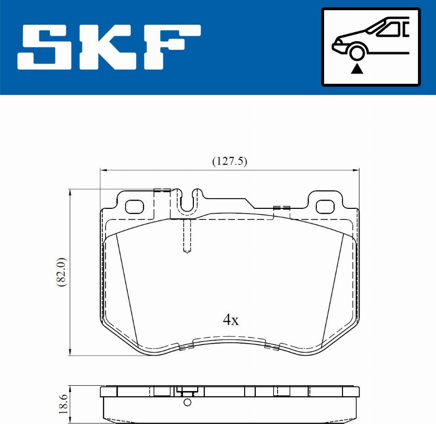 SKF VKBP 80287 - Bremžu uzliku kompl., Disku bremzes autodraugiem.lv