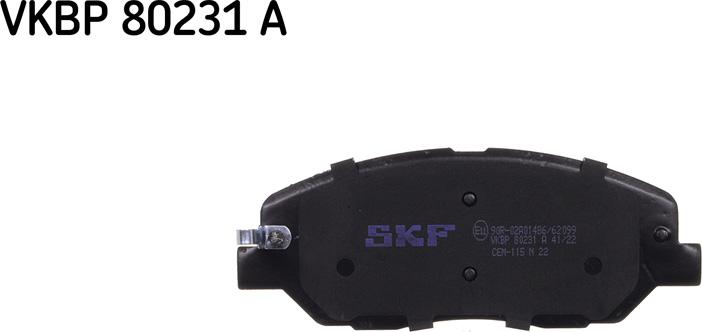 SKF VKBP 80231 A - Bremžu uzliku kompl., Disku bremzes autodraugiem.lv