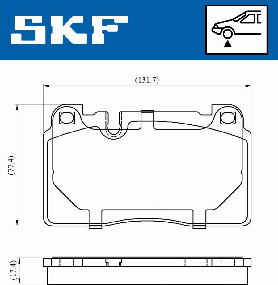 SKF VKBP 80225 - Bremžu uzliku kompl., Disku bremzes autodraugiem.lv