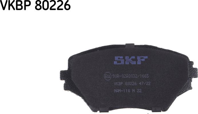 SKF VKBP 80226 - Bremžu uzliku kompl., Disku bremzes autodraugiem.lv