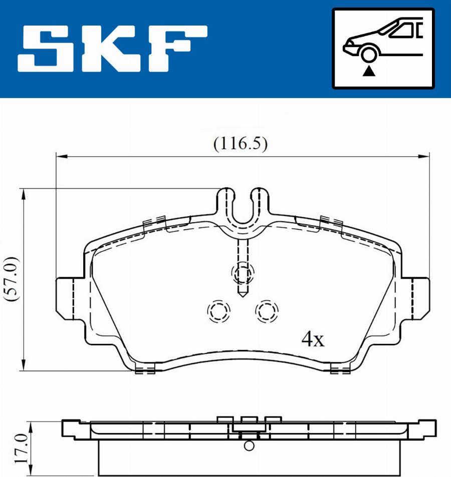 SKF VKBP 80220 - Bremžu uzliku kompl., Disku bremzes autodraugiem.lv