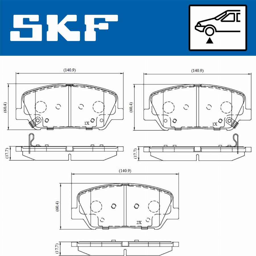 SKF VKBP 80228 A - Bremžu uzliku kompl., Disku bremzes autodraugiem.lv