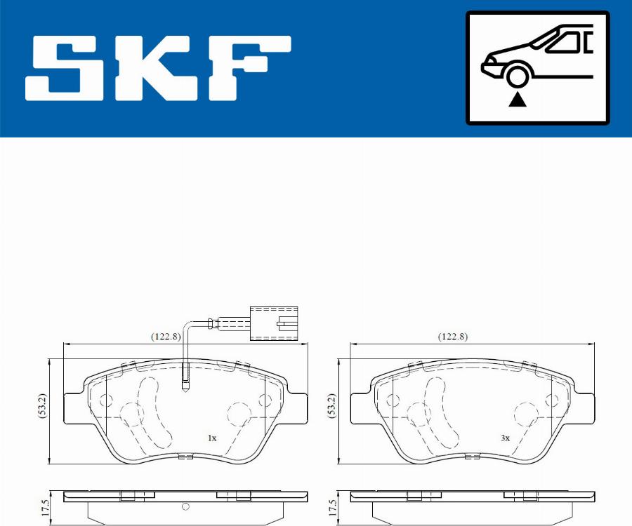 SKF VKBP 80227 E - Bremžu uzliku kompl., Disku bremzes autodraugiem.lv