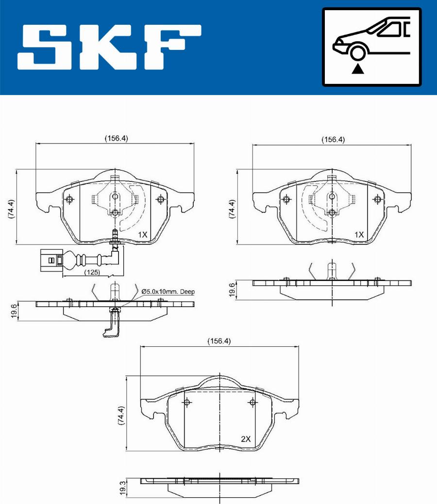 SKF VKBP 80270 E - Bremžu uzliku kompl., Disku bremzes autodraugiem.lv