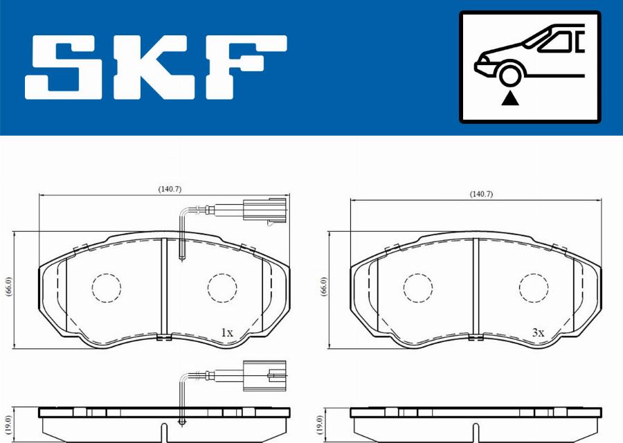 SKF VKBP 80273 E - Bremžu uzliku kompl., Disku bremzes autodraugiem.lv