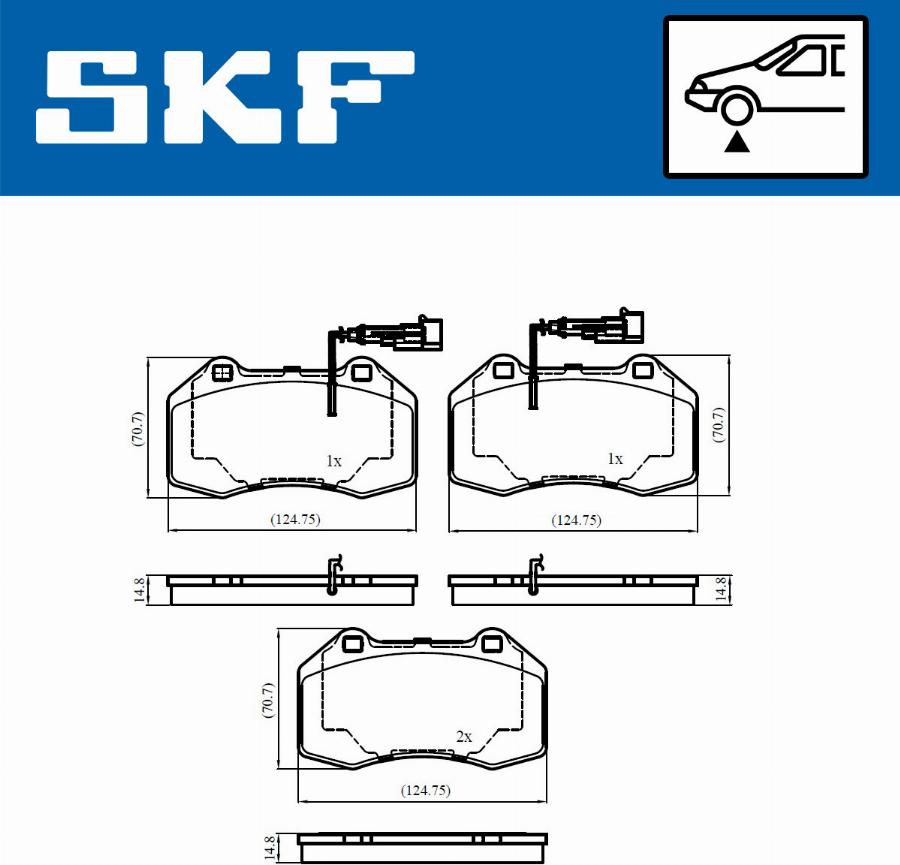 SKF VKBP 80759 E - Bremžu uzliku kompl., Disku bremzes autodraugiem.lv