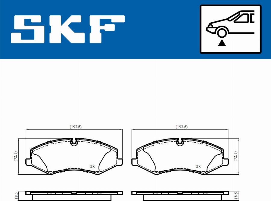 SKF VKBP 80703 - Bremžu uzliku kompl., Disku bremzes autodraugiem.lv