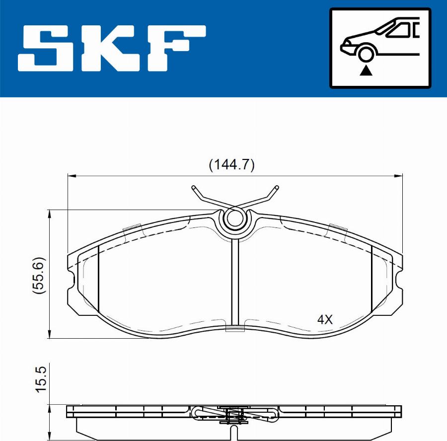 SKF VKBP 80717 - Bremžu uzliku kompl., Disku bremzes autodraugiem.lv