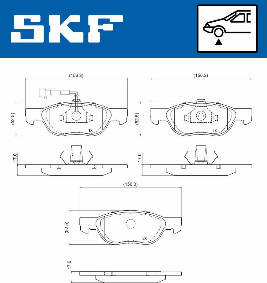 SKF VKBP 80774 E - Bremžu uzliku kompl., Disku bremzes autodraugiem.lv