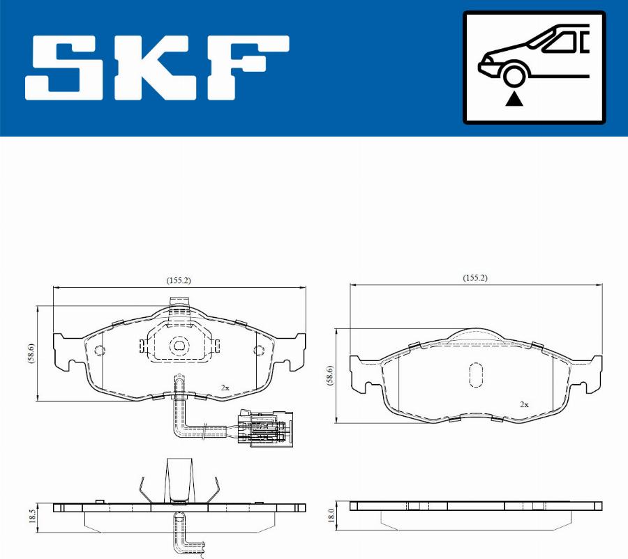 SKF VKBP 80778 E - Bremžu uzliku kompl., Disku bremzes autodraugiem.lv