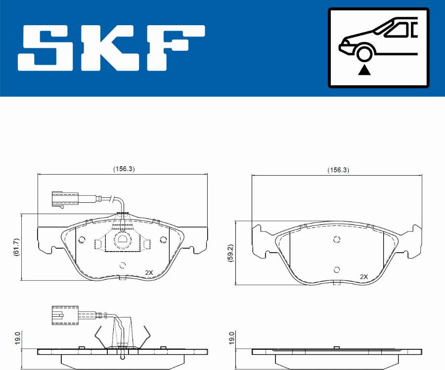 SKF VKBP 81049 E - Bremžu uzliku kompl., Disku bremzes autodraugiem.lv