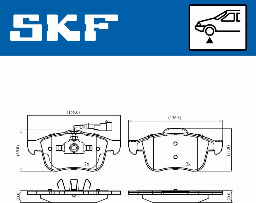 SKF VKBP 81043 E - Bremžu uzliku kompl., Disku bremzes autodraugiem.lv