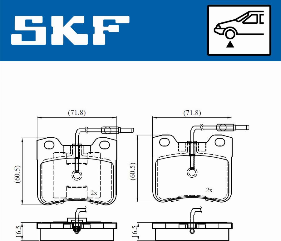 SKF VKBP 81054 E - Bremžu uzliku kompl., Disku bremzes autodraugiem.lv