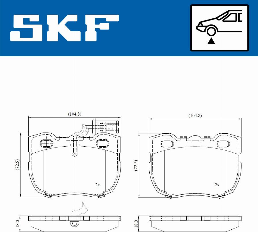 SKF VKBP 81056 E - Bremžu uzliku kompl., Disku bremzes autodraugiem.lv