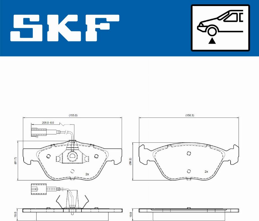 SKF VKBP 81050 E - Bremžu uzliku kompl., Disku bremzes autodraugiem.lv