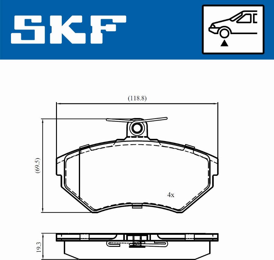 SKF VKBP 81011 - Bremžu uzliku kompl., Disku bremzes autodraugiem.lv