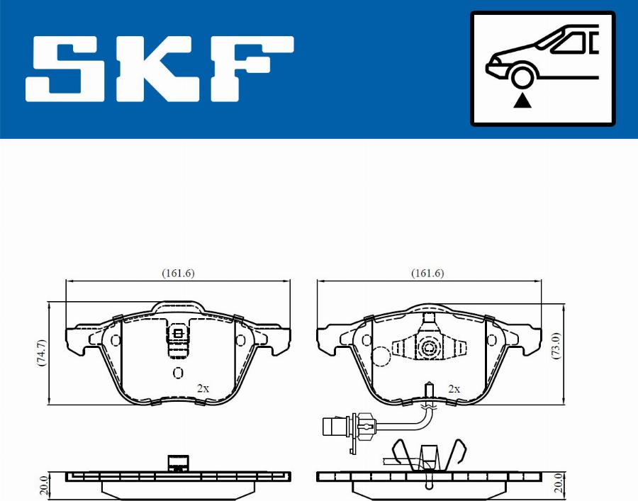 SKF VKBP 81035 E - Bremžu uzliku kompl., Disku bremzes autodraugiem.lv