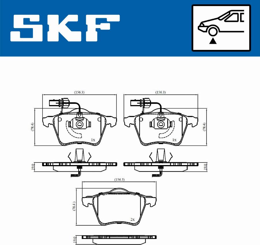 SKF VKBP 81036 E - Bremžu uzliku kompl., Disku bremzes autodraugiem.lv