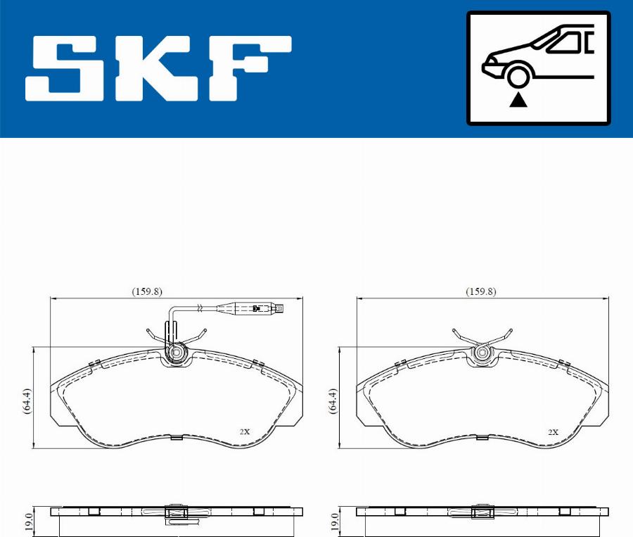 SKF VKBP 81030 E - Bremžu uzliku kompl., Disku bremzes autodraugiem.lv