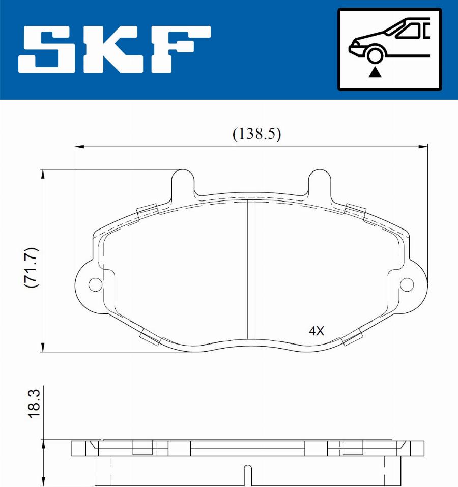 SKF VKBP 81028 - Bremžu uzliku kompl., Disku bremzes autodraugiem.lv