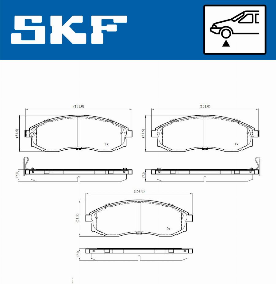 SKF VKBP 81121 A - Bremžu uzliku kompl., Disku bremzes autodraugiem.lv