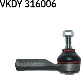SKF VKDY 316006 - Stūres šķērsstiepņa uzgalis autodraugiem.lv