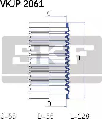 SKF VKJP 2061 - Putekļusargu komplekts, Stūres iekārta autodraugiem.lv