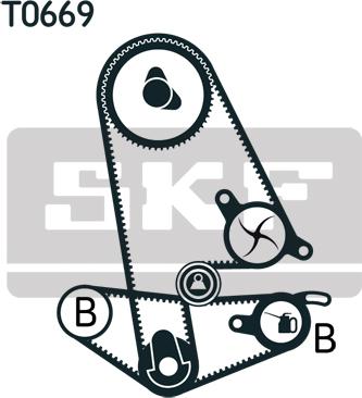 SKF VKMC 93600 - Ūdenssūknis + Zobsiksnas komplekts autodraugiem.lv