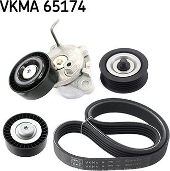 SKF VKMA 65174 - Ķīļrievu siksnu komplekts autodraugiem.lv