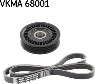 SKF VKMA 68001 - Ķīļrievu siksnu komplekts autodraugiem.lv