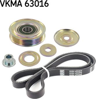 SKF VKMA 63016 - Ķīļrievu siksnu komplekts autodraugiem.lv