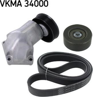 SKF VKMA 34000 - Ķīļrievu siksnu komplekts autodraugiem.lv