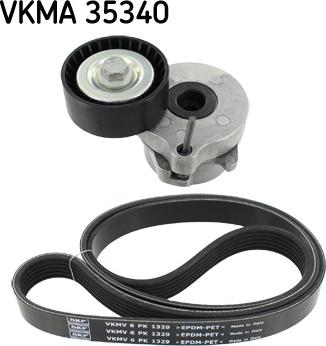 SKF VKMA 35340 - Ķīļrievu siksnu komplekts autodraugiem.lv