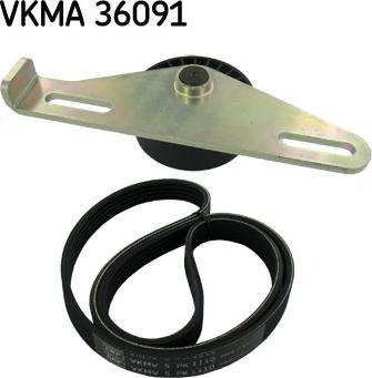 SKF VKMA 36091 - Ķīļrievu siksnu komplekts autodraugiem.lv