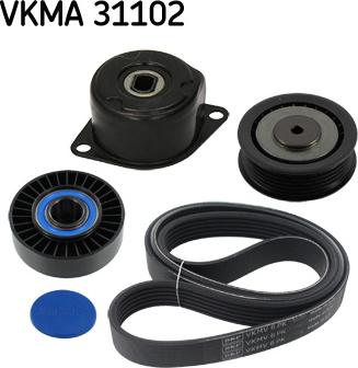 SKF VKMA 31102 - Ķīļrievu siksnu komplekts autodraugiem.lv