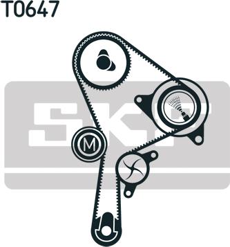 SKF VKMC 06008 - Ūdenssūknis + Zobsiksnas komplekts autodraugiem.lv