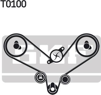 SKF VKMC 01201 - Ūdenssūknis + Zobsiksnas komplekts autodraugiem.lv