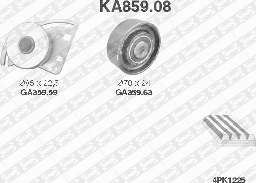 SNR KA859.08 - Ķīļrievu siksnu komplekts autodraugiem.lv