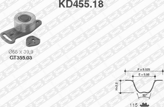 SNR KD455.18 - Zobsiksnas komplekts autodraugiem.lv