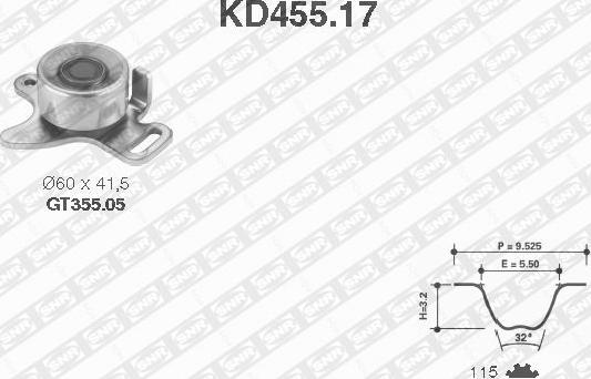SNR KD455.17 - Zobsiksnas komplekts autodraugiem.lv