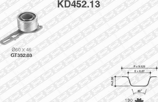 SNR KD452.13 - Zobsiksnas komplekts autodraugiem.lv