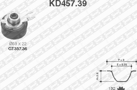 SNR KD457.39 - Zobsiksnas komplekts autodraugiem.lv