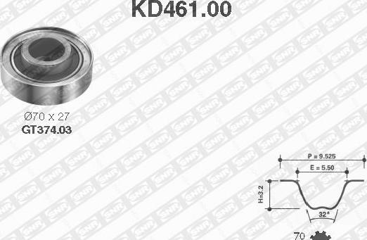 SNR KD461.00 - Zobsiksnas komplekts autodraugiem.lv